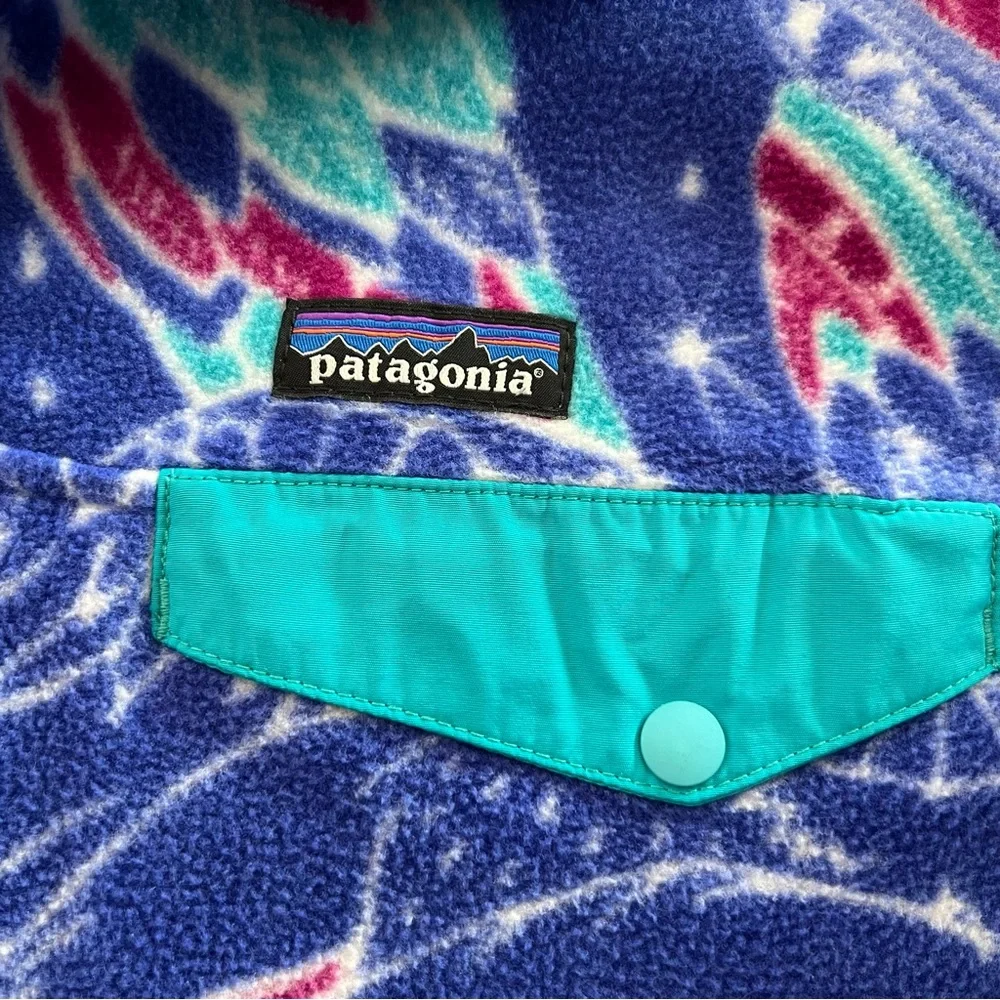 Patagonia Synchilla Snap-T Fleece Pullover Moon Owl Harvest Moon Blue Size L - Picture 5 of 11